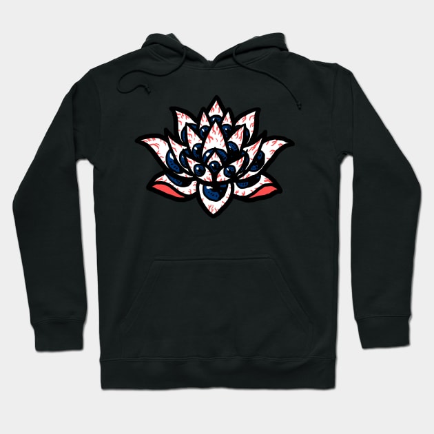 All-seeing Lotus flower Hoodie by jonah block